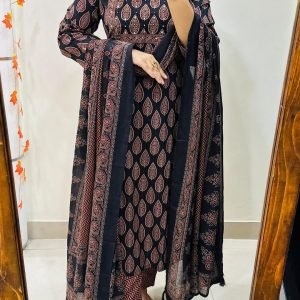 Floral Print Kurta, Salwar & Dupatta Set