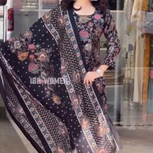 Premium Cotton Wine Kurta Plazzo with Dupatta Set