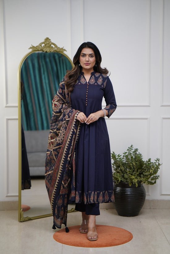 Cotton Anarkali Flared Printed Kurti - Image 4