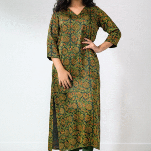 Indigo Vines Modal Ajrakh Kurta 2pcs Set