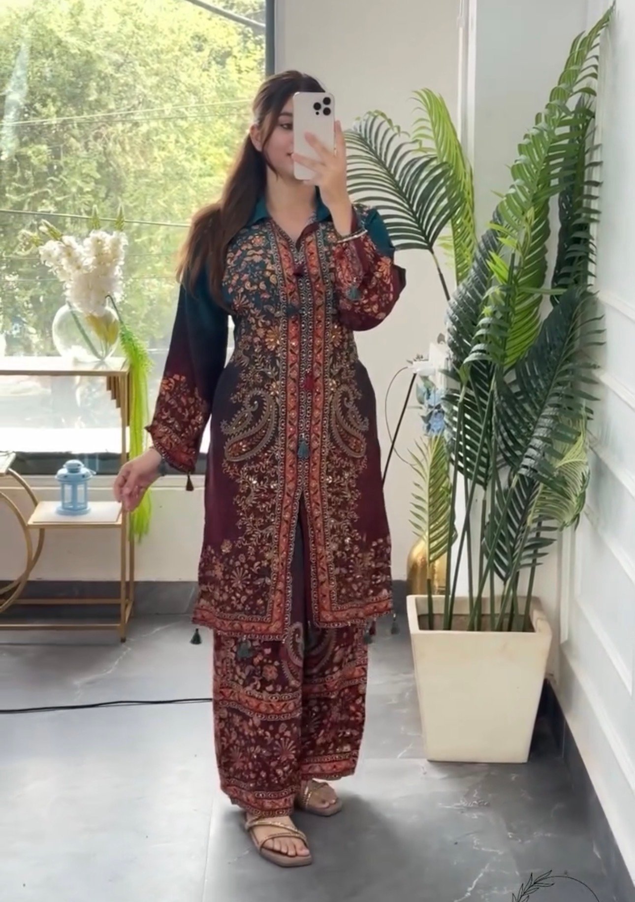 Natural crape smart two piece cordset