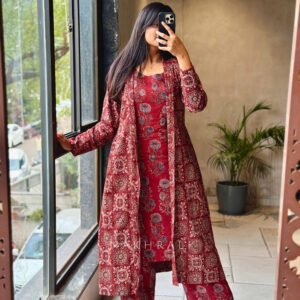 Cotton Co-ord Set with Long Jacket